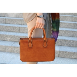 Leather hand bag